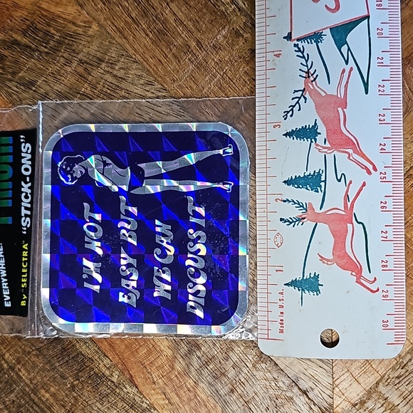 Vintage Prism Sticker I'm Not Easy But We Can Discuss It with Girl - Picture 5 of 5